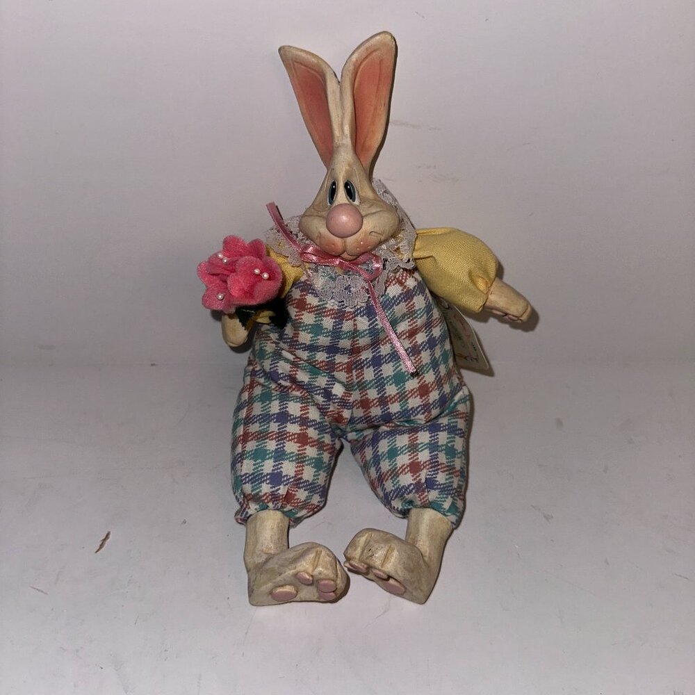 NWT Vintage Russ Berrie The Country Folks Betsy Bunny Easter Bunny - 8"